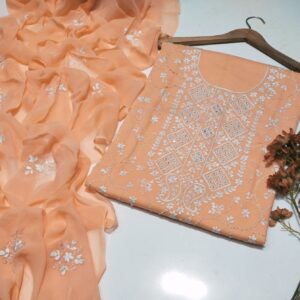 Hand Embroidered Lawn suit